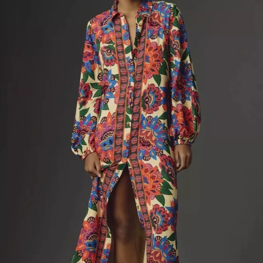Long sleeve Farm Rio printed dress - size small , worn once